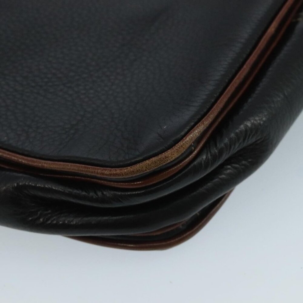 Authentic BALLY Shoulder Bag Leather Black - Picture 8 of 16